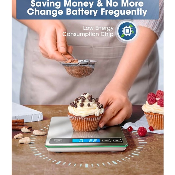 NIB Nicewell Food Scale, 22lb Digital Kitchen Scale for Cooking Baking, silver - Picture 5 of 9